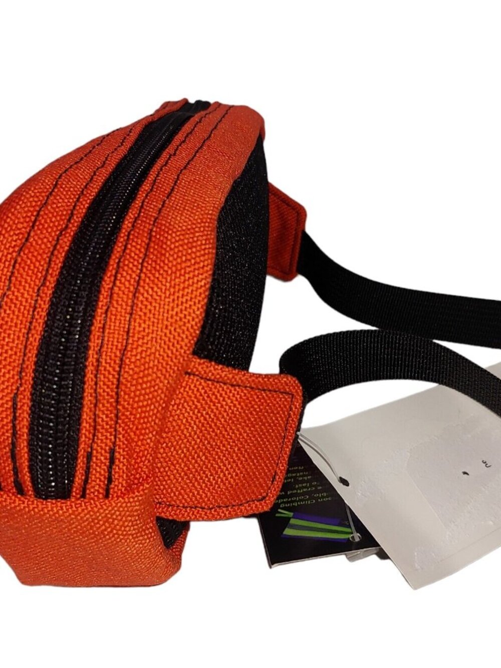 Neon Climbing Co Fanny Pack Hip Sack Small Orange Gray Green Adjustable 8x5" New - Picture 5 of 8